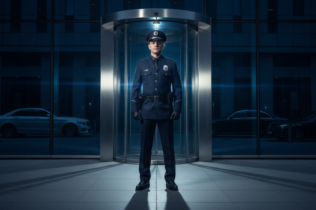 Security guard license application documents and training materials representing state-by-state licensing requirements